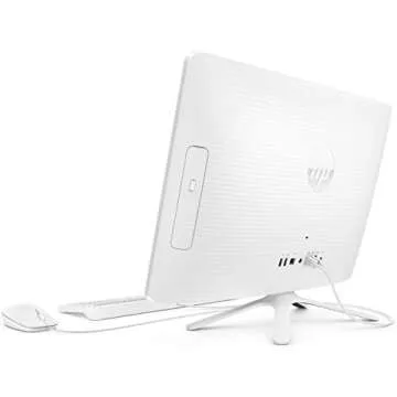 HP 2018 Newest All-in-One 21.5" Full HD IPS Touchscreen Desktop PC, Intel Pentium J3710 Quad-Core Processor 4GB RAM 1TB HDD HDMI DVD WiFi Webcam Keyboard + Mouse Windows 10 - Snow White