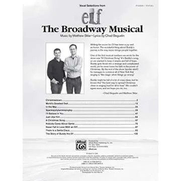 Elf -- The Broadway Musical -- Vocal Selections: Piano/Vocal