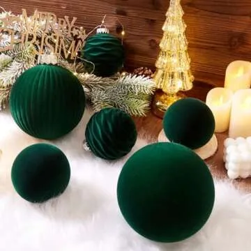 CristBest Velvet Christmas Balls - Elegant Holiday Ornaments