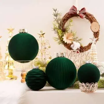 CristBest Velvet Christmas Balls - Elegant Holiday Ornaments