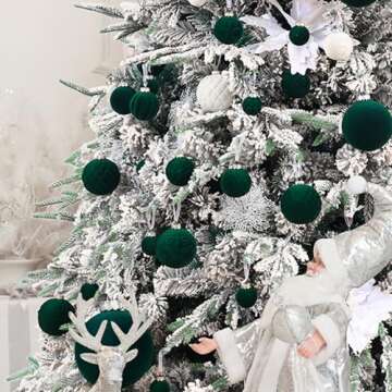 CristBest Velvet Christmas Balls - Elegant Holiday Ornaments