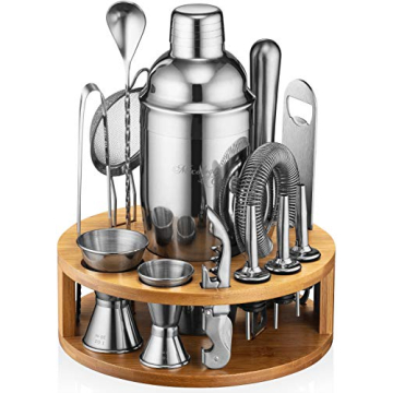 Mixology & Craft Bartender Kit - 15 Piece Set Including Cocktail Shaker and Bar Accessories, Perfect...