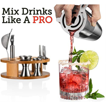 Mixology Cocktail Shaker Set - 15 Piece Home Bartending Kit