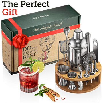 Mixology Cocktail Shaker Set - 15 Piece Home Bartending Kit