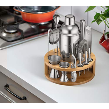 Mixology Cocktail Shaker Set - 15 Piece Home Bartending Kit