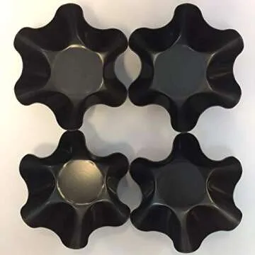 Chefcaptain Tortilla Pan Set Non Stick Steel Taco Salad Bowl Makers Tortilla Shell Maker Extra Thick Steel Set of 4