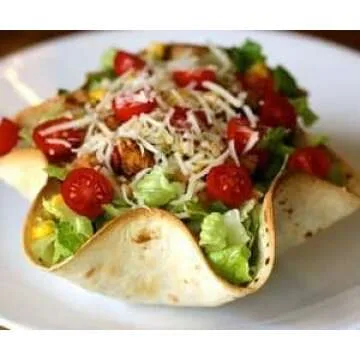 Chefcaptain Tortilla Pan Set Non Stick Steel Taco Salad Bowl Makers Tortilla Shell Maker Extra Thick Steel Set of 4