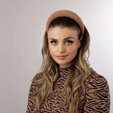 Elegant Tan Sherpa Headband for All Occasions