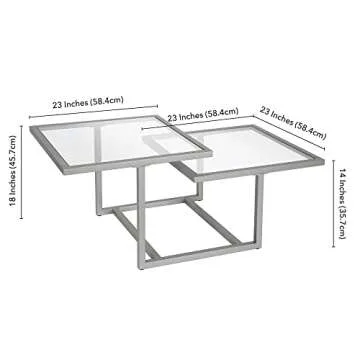 Elegant Henn&Hart Square Coffee Table for Modern Living