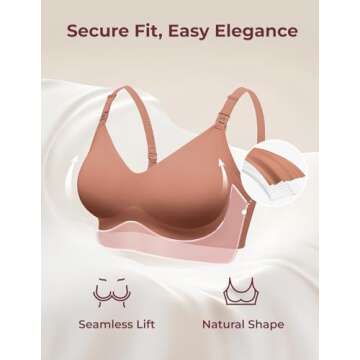 Momcozy Nursing Bras for Breastfeeding, YN21 Seamless Ultra Comfort Maternity Bra, Pregnancy Sleep B...