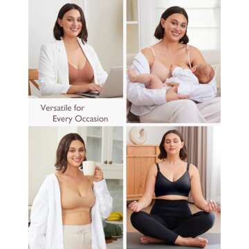 Momcozy Nursing Bras for Breastfeeding, YN21 Seamless Ultra Comfort Maternity Bra, Pregnancy Sleep Bralette