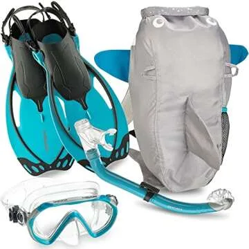 Kids Premium Snorkeling Set - Mask, Fin, Snorkel Gear