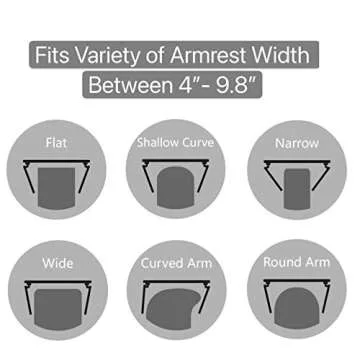 Pekokavo Sofa Arm Clip Tray, Side Table for Remote Controls/Drinks/Gamepads Holder (Bamboo)