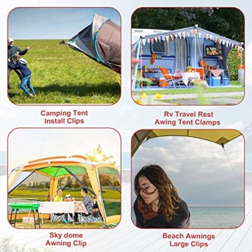 Heavy Duty Tarp Clips Set 12 Pcs for Secure Fastening