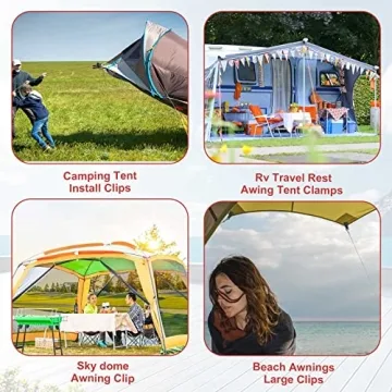 Heavy Duty Tarp Clips Set 12 Pcs for Secure Fastening