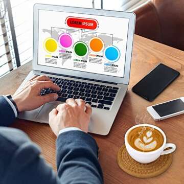 Mckanti 8 Pcs Drink Coasters with Holder, Absorbent Coasters for Drinks, Minimalist Cotton Woven Coa...