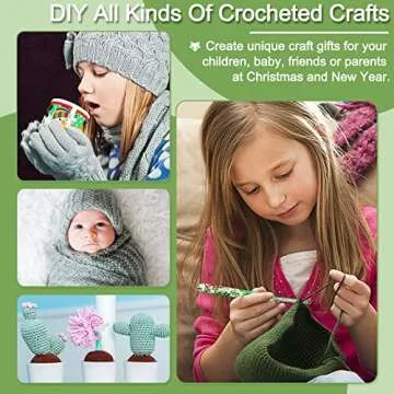 Coopay Warm Crochet Hooks Crocheting, Extra Long Crochet Hook Set for Arthritic Hands, 2.25mm to 8.0mm, 12 pcs Crochet Kit Ergonomic Grips for DIY Craft Yarn, Animal Pattern