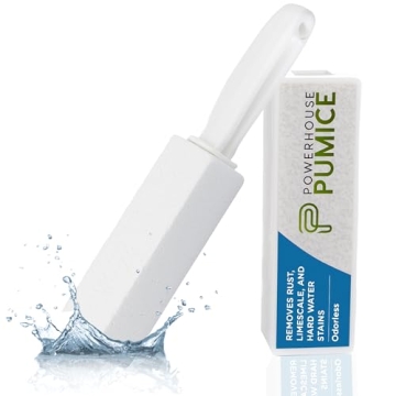 Powerstone Pumice Stone Toilet Bowl Cleaner with Handle (1-pack) - A Solution for Hard Water Stains ...
