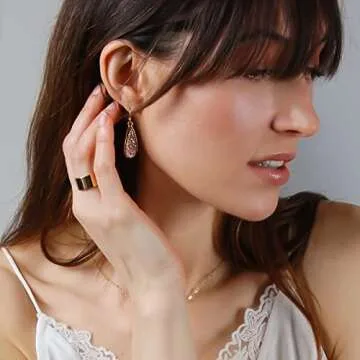 Stunning Simulated Druzy Drop Earrings - Lightweight Glamour