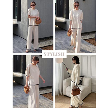 Faleave Women's Knit Lounge Set Comfortable Stylish Outfit