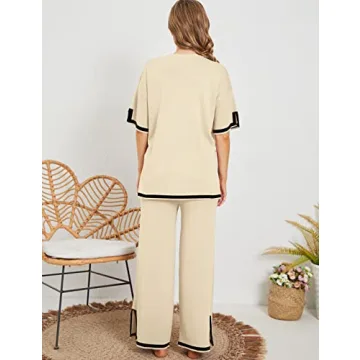 Faleave Women's Knit Lounge Set Comfortable Stylish Outfit
