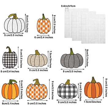 Zonon 90 Pcs Classic Pumpkin Thanksgiving Cutouts Classroom Bulletin Board Decoration for Office Cla...