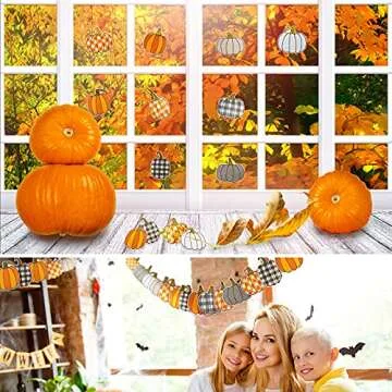 Zonon 90 Pcs Classic Pumpkin Thanksgiving Cutouts Classroom Bulletin Board Decoration for Office Classroom Party Bulletin Board Wall Chalkboard Home Decor