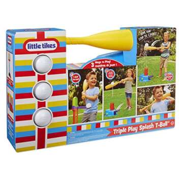 Little Tikes 3-in-1 Triple Splash T-Ball Set with 3 Balls