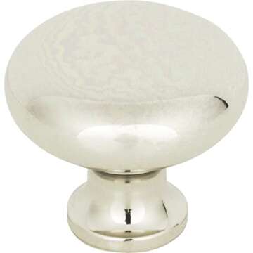 Atlas Homewares A819-PN Round Knob in Polished Nickel