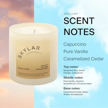 Skylar Vanilla Sky Candle Gift Set - Eco-Friendly & Luxurious