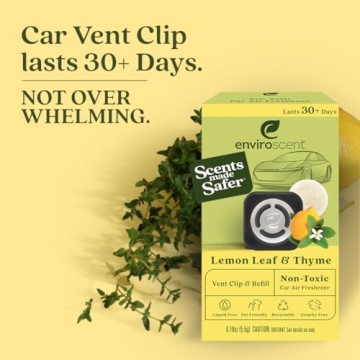 Eco-Friendly Lemon Leaf & Thyme Car Air Freshener
