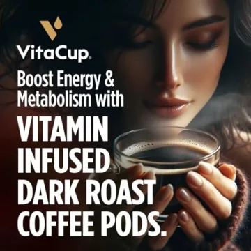 VitaCup Energy Dark Roast Coffee Pods for Vitality