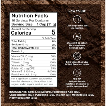 VitaCup Energy Dark Roast Coffee Pods for Vitality