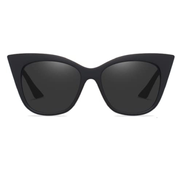 CYLEN Cateye Sunglasses For Women UV 400 Protection -Cat Eye Sunglasses Polarized(Black)
