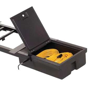 Lippert 236558 RV Double Box Under Chassis Storage Unit Black