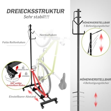 Sttoraboks Adjustable Bike Stand for Compact Living