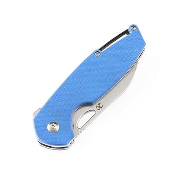 KANSEPT Model 6 Pocket Folding Knives EDC Camping Folding Knife 3.1'' Bead Blasted 154CM Material Pocket Folding Knife with Blue G10 Handle Everyday Carry Folding Knife T1022A3