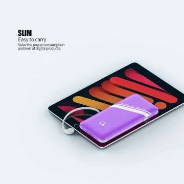 Q Slim 10000mAh Power Bank with Built-in Plug & Cables