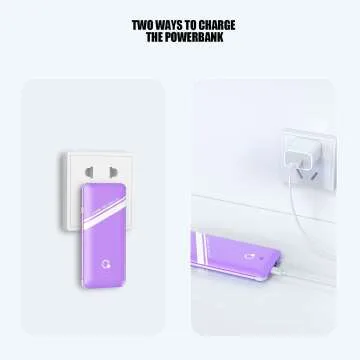 Q Slim 10000mAh Power Bank with Built-in Plug & Cables