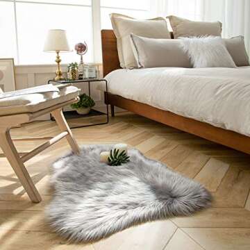 Ashler Faux Fur Rug - Fluffy Shaggy Area Rug for Cozy Home Decor