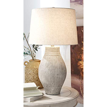 Elegant Antiqued Beige Table Lamp for All Decor Styles