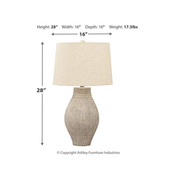 Elegant Antiqued Beige Table Lamp for All Decor Styles
