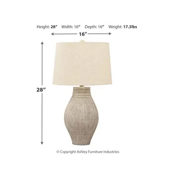 Elegant Antiqued Beige Table Lamp for All Decor Styles