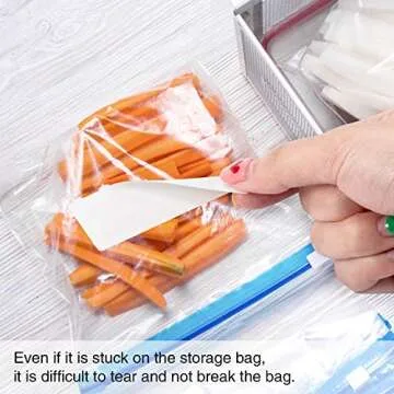 Leinuosen Freezer Labels 1 x 3 Inch Removable Food Labels Stickers Storage Tapes Refrigerator Freezer Paper Food Tapes to Write for Containers(300 Pieces)