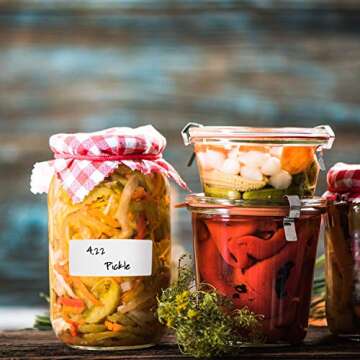 Leinuosen Freezer Labels 1 x 3 Inch Removable Food Labels Stickers Storage Tapes Refrigerator Freezer Paper Food Tapes to Write for Containers(300 Pieces)