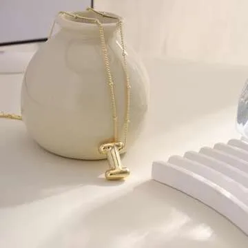 Personalized Bubble Letter Balloons Necklace for Women