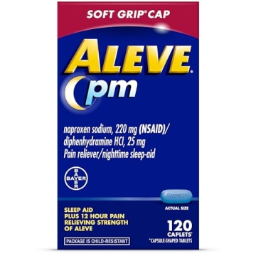 Aleve PM Sleep Aid & Pain Reliever - 120 Caplets for Nighttime Relief