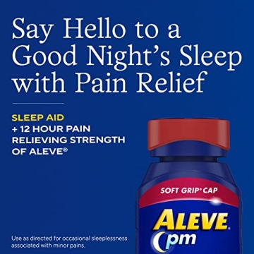 Aleve PM Sleep Aid Pain Reliever 120 Caplets Nighttime Relief