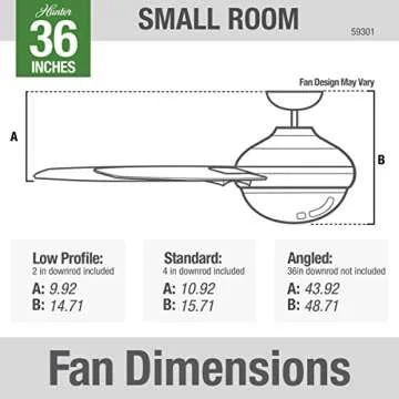 Hunter Aker Indoor Ceiling Fan with LED Light and Pull Chain