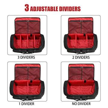 Sneaker Bag Travel Shoes Duffel Bag Men Women Gym Sport Luggage Duffle Carrying Case Bag Divider Adjustable Compartment Portable Soccer Athletic Shoes Carrier Heavy Duty Traveling Accessories (BLA)